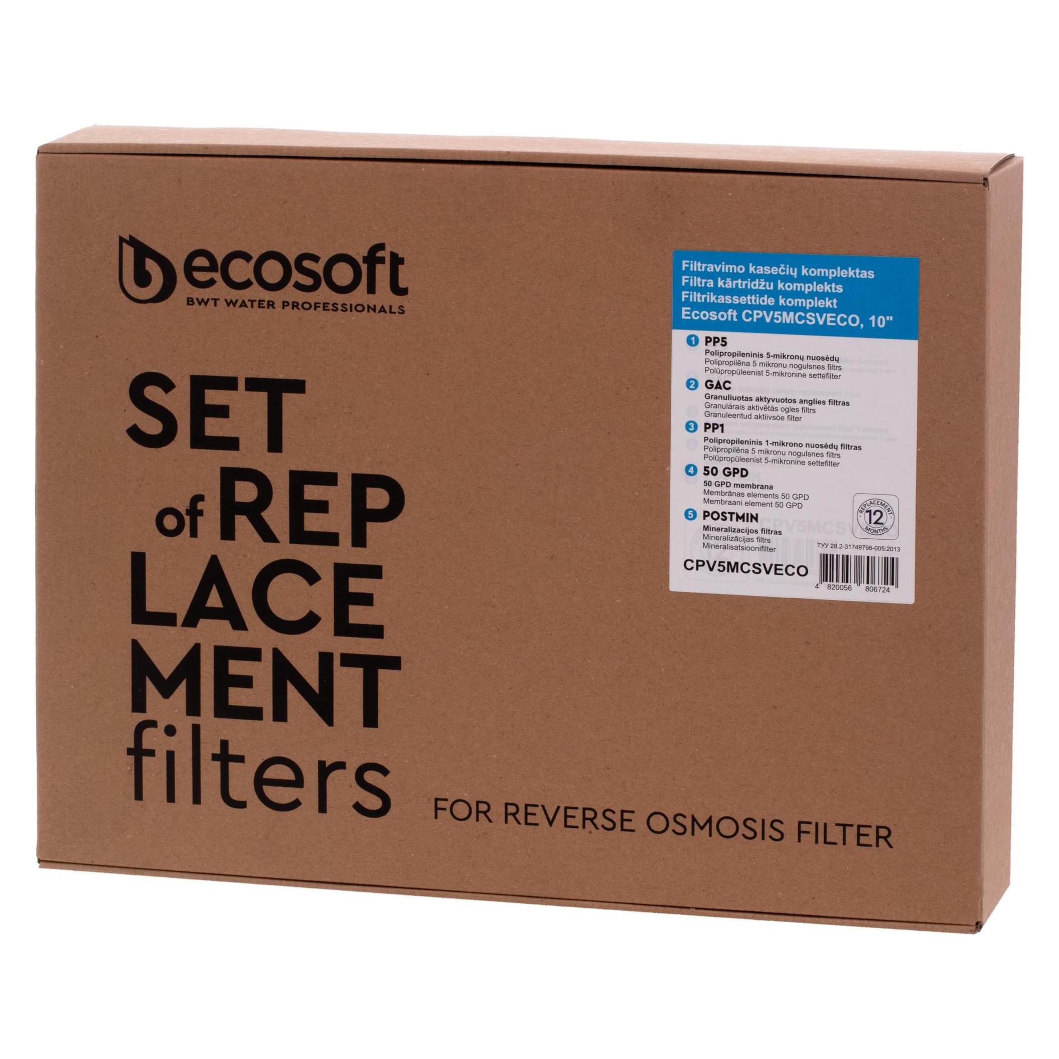 Ecosoft Filters For Ro Syst Standard 1-5 Stages (1x) (38693244)