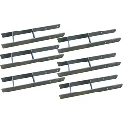 Karibu H-Anker 6er-Set - 12x12x60cm - silber -