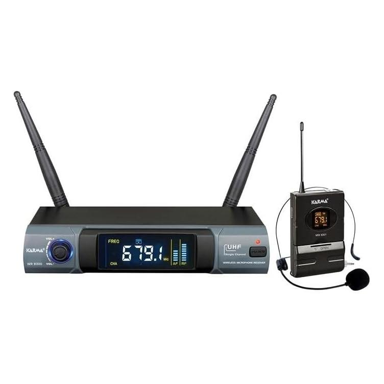 Karma UHF draadloze microfoon met beugel (58259716)