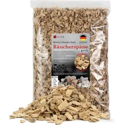 Moritz 0,85kg Räucherspäne Buche grob 6 -12 mm Räuchern I Kalträuchern von Fisch Fleisch Wurst Käse Gemüse auch für BBQ I Grill - Räuchermehl
