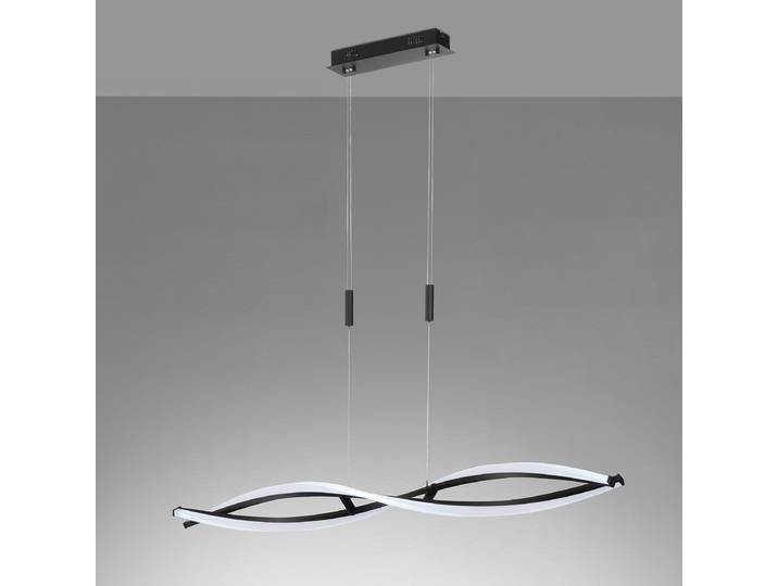 Suspension LED 106 x 150 x 12cm Noir/Noir Fer verni Plexiglas Module LED