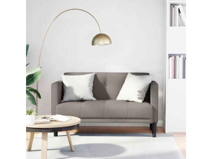 ZQQLVOO Zweisitzer-Sofa Taupe 111 cm Stoff Polyesterbezug, Schaumstoff-Feder-Kombination, Sperrholzrahmen, Stützende Beine