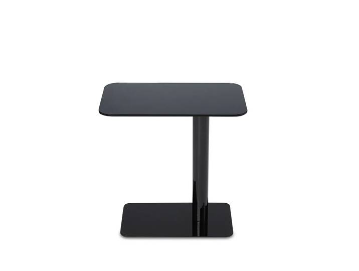 Tom Dixon Flash Beistelltisch 30x50 cm Schwarzes Spiegelglas-schwarzes Gestell