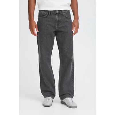 Loose-fit-Jeans BLEND "BHFLAKE LOOSE NOOS", Herren, Gr. 32, Länge 32, grau (denim grau), Denim/Jeans, Obermaterial: 100% Baumwolle, Abriebeffekte, loose fit knöchellang, Jeans, Baumwolle, mit Reißverschluss, loose fit