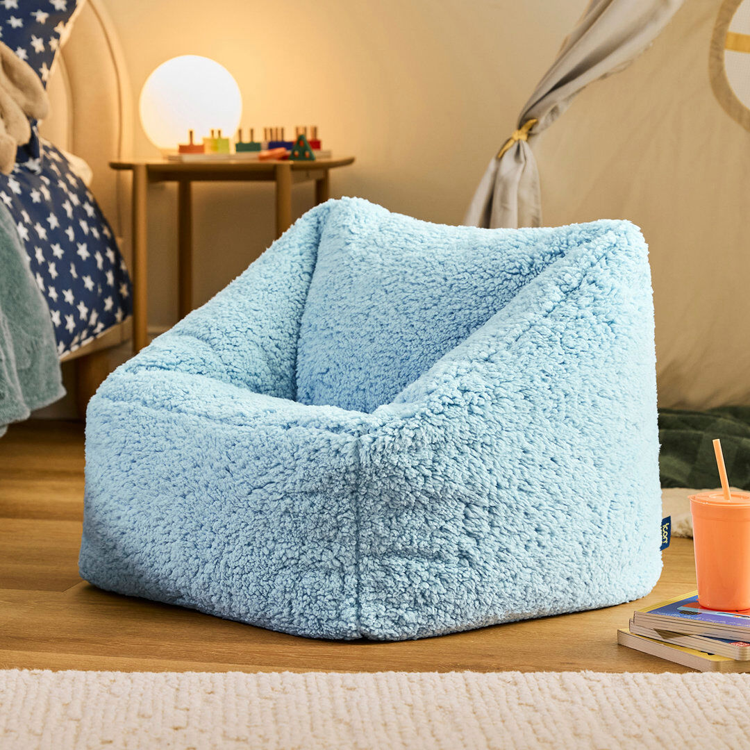 icon Kids Teddy Bear Armchair Bean Bag Grey Childrens Bean Bags Set of 2 Blue Teddy