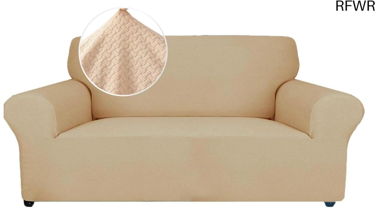 Universele Elastische Bankhoes voor 2 Zits - Krasbestendige Sofahoes met Antislip voor Volwassenen
