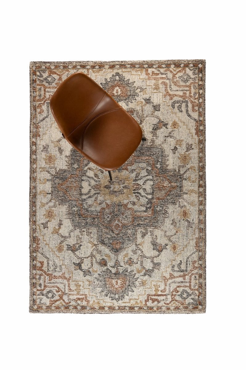 Dutchbone Amori Vloerkleed Grijs/Brick 160 x 230 cm