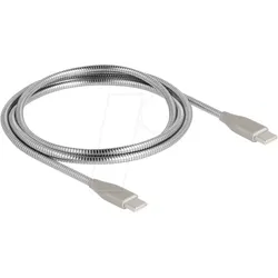 DELOCK 81259 - Sync- & Ladekabel, USB C -> C, Metall, 60 W, 1 m