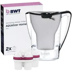 BWT Wasserfilter-Kanne »AQUAlizer Home black« inkl. 2 Filterkartuschen schwarz