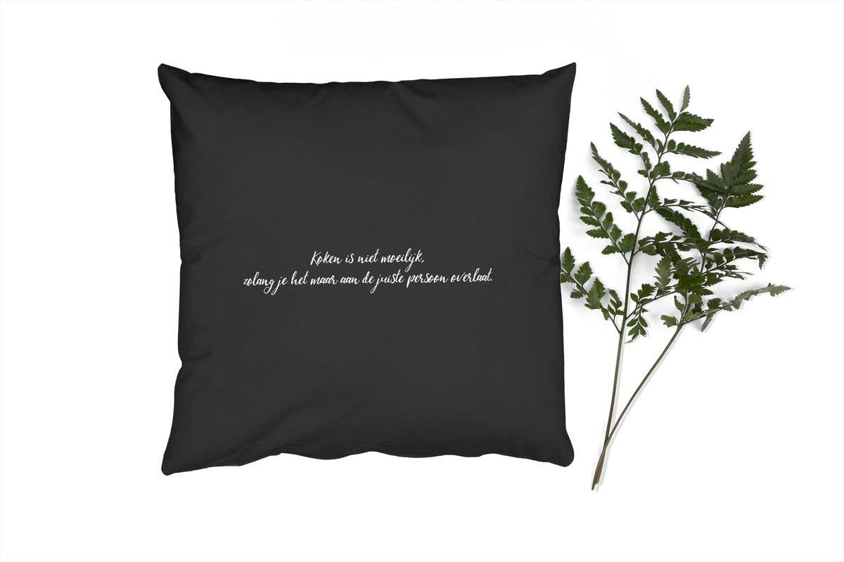 PillowMonkey Sierkussen met Humor Quote - 50 x 50 cm