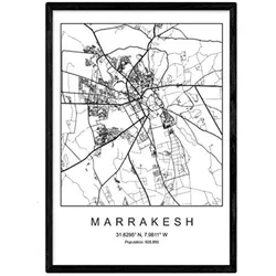 POSTER Marrakesch Nordischen Stil A4 Rahmenlos
