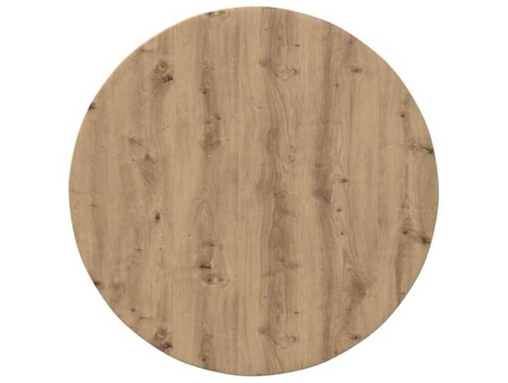 KLGBNCVE Tischplatte Rund 80 cm Holzwerkstoff Artisan-Eiche Wetterfest, Pflegeleicht, Modernes Design für Garten und Terrasse