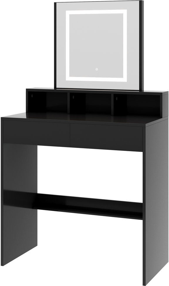 17 Stories Dressing Table Black 138.5cm H X 80cm W X 40cm D