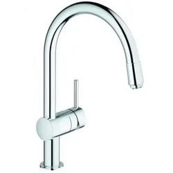 Grohe Spültischeinhebelmischer Minta 32511000 Niederdruck, herausziehbarer Auslauf, chrom