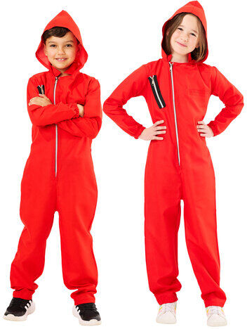 Kinder-Overall "Bankräuber", rot