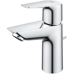 Grohe, Duscharmatur + Badewannenarmatur, StartEdge Lavaboarmatur, wassersparend, Zugstangen Ablauf, Schnell-Montage-System, S-Size, chrom