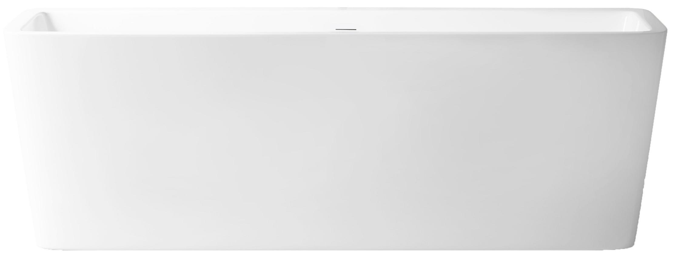 BALNEO Freistehende Badewanne ROMA 170 x 80 cm Weiß No Rim