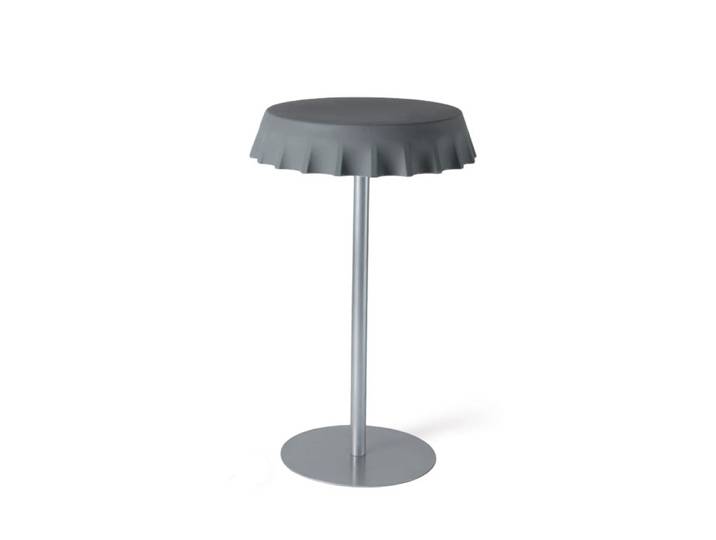 SLIDE table haute FIZZZ H 110 cm (Gris - Polyéthylène et métal)