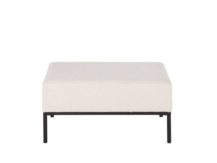 Sitzpouf mit Stoffbezug, weiß