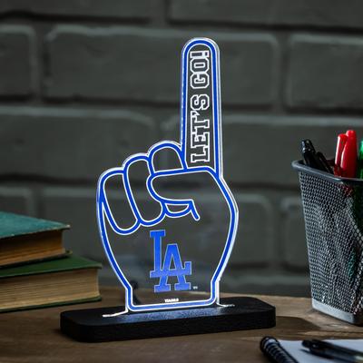 Evergreen "Los Angeles Dodgers Baseball Foam Finger Desklite LED Decor - 10"""