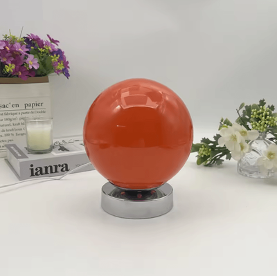 Inspire Curations Murano Glass USB Table Lamp With 3 Color Temperatures For Bedroom, Bedside & Home Decor red