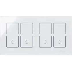 Kopp 852222010 HKi8-Glas-Sensor, 2-fach, für 2x Doppelschalter/-taster, Farbe: weiß