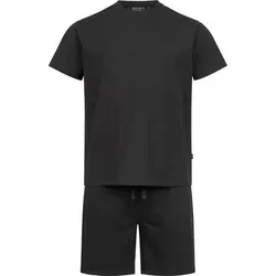 INDICODE Shorts & Shirt Set Comfy, Größe XXL in Schwarz Schwarz