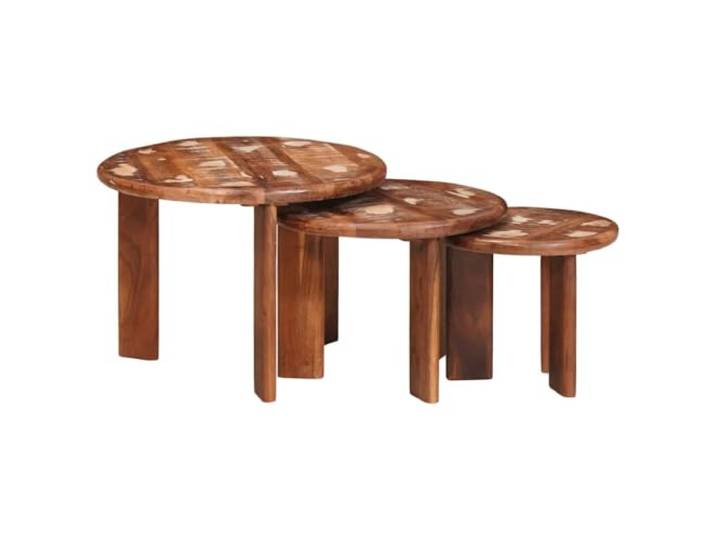 HKLGBVCR Couchtische, ausziehbar, 3-teilig, mehrfarbig, Ø 54 x 40 cm