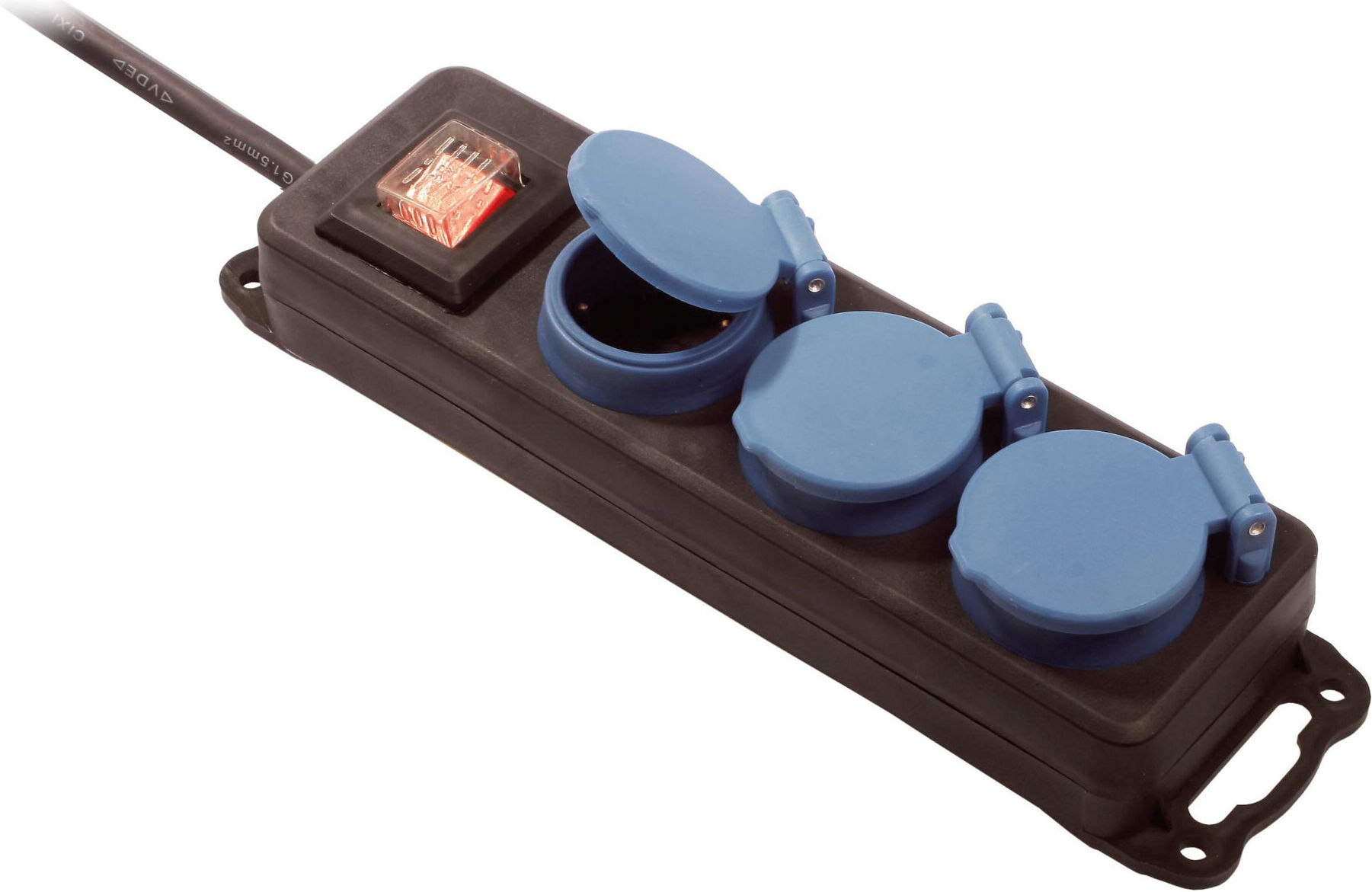 Bachmann Verteilersteckdose 3xSchutzk.1xSchalter 349.045)