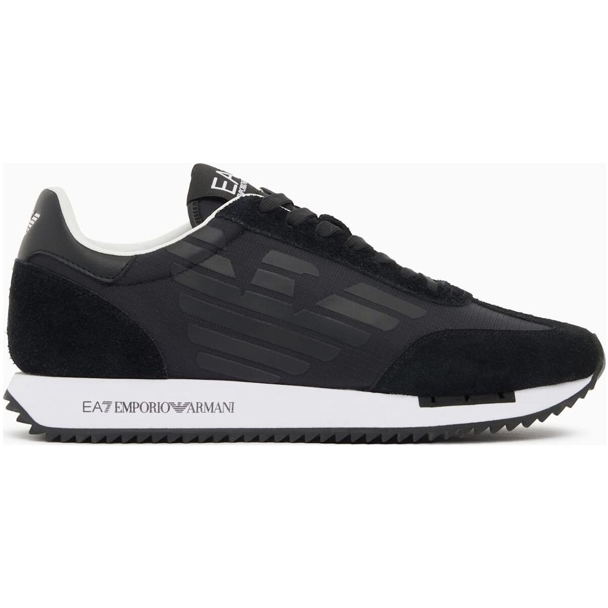 EA7 Sneaker Black AND White Vintage MIX Hair Suede+nylon+pu black+white (MC666) 4 7X000870 AF28085-MC666-4