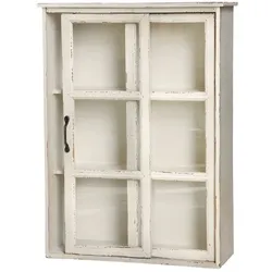 Chic Antique Wandschrank mit Schwebetür, H70/L52/B20 cm antik creme