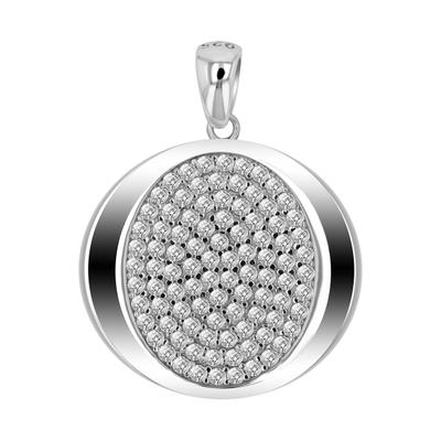 Kettenanhänger AKZENT "Saara" aus 925 Sterlingsilber, rhodiniert, langlebig", silber (silberfarbig), Schmuckanhänger, Damen, Silber 925 (Sterlingsilber), Kettenanhänger