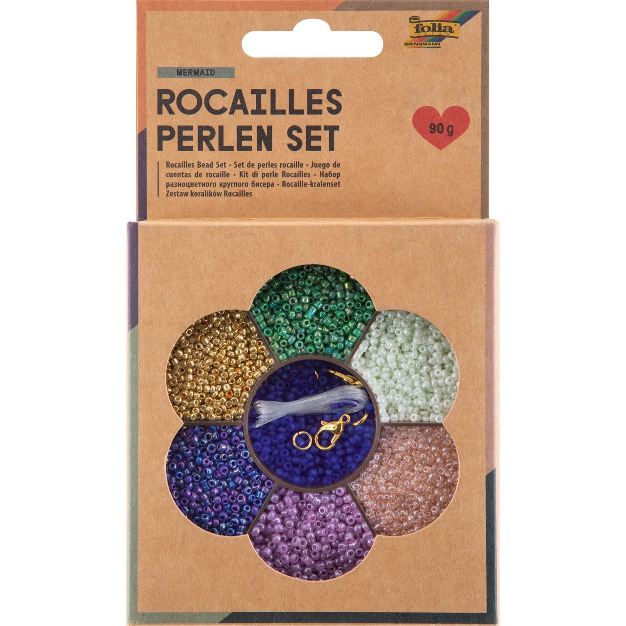 folia Perlen-Set Mermaid mehrfarbig (12912)