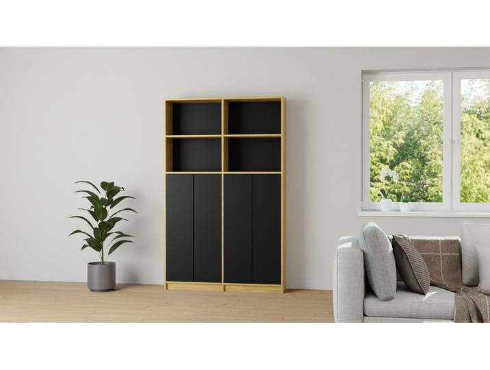 Klassischer Wohnzimmerschrank Eiche Natur geölt