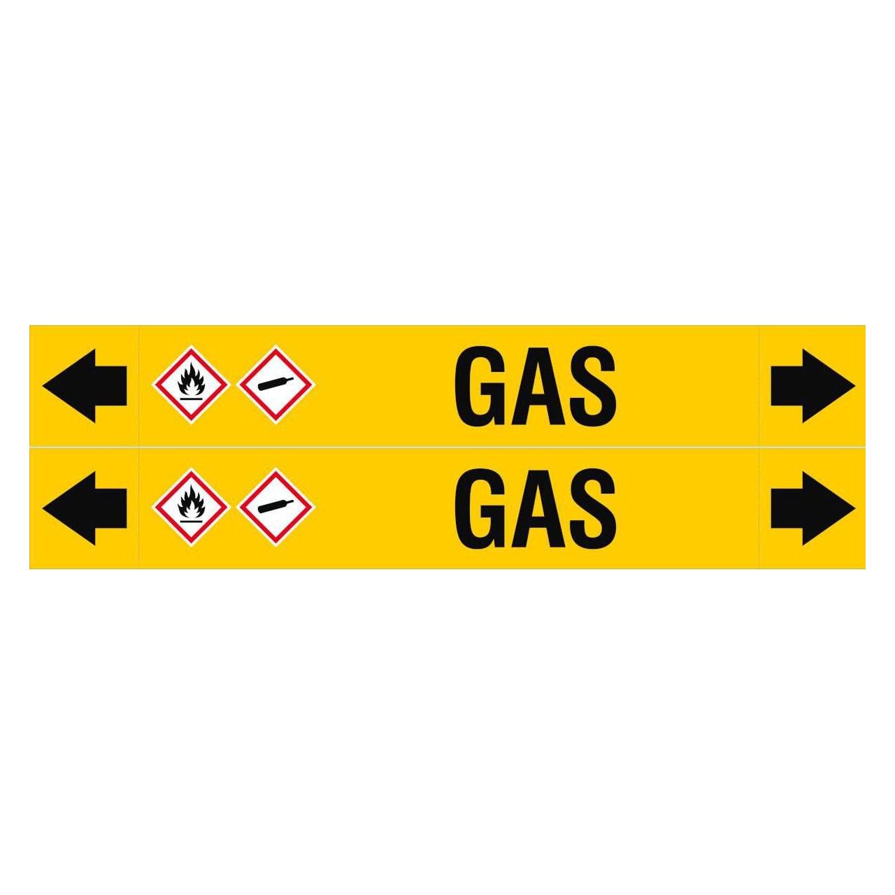 Brady ASME - Rohrmarkierer - Gas (ASMEPM-50X345MM-GAS)