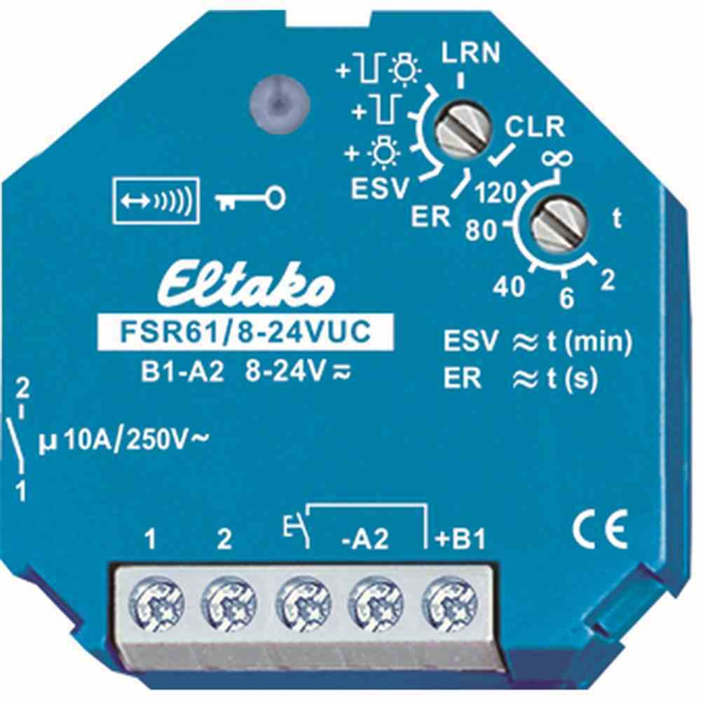 Eltako FSR61/8-24VUC draadloos impulsrelais met 1 potentiaalvrij contact