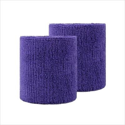 Uplift Essentials Towel Sports Wristbands & Athletic Sweat Bands Set (1 Pair) purple