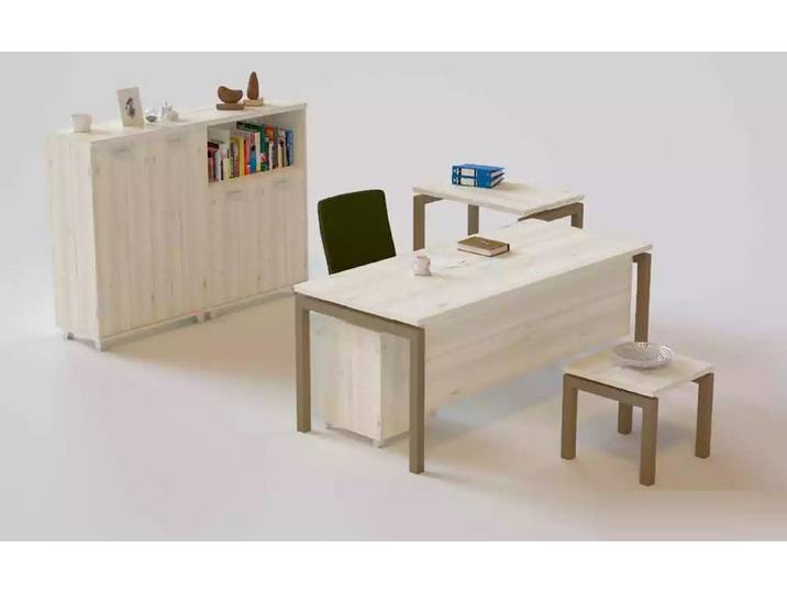 JVmoebel Büromöbel-Set Schreibtisch mit Kommode und Aktenschränken in Holzoptik, (6-tlg., Schreibtisch/Konsolentisch/2x Aktenschrank/Kommode/Couchtisch), Made in Europa