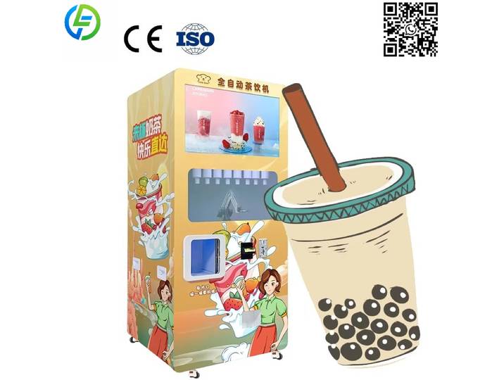 Distributeur automatique intelligent de thé au lait Boba personnalisé à vendre – Machine intelligente pour café et thé au lait, avec bras de préparation pour thé aux bulles