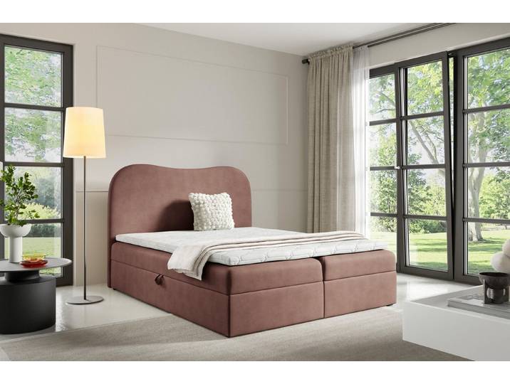 yourhouse24 Boxbett Ambra Lux (Bonell-Matratze und Topperr), mit zwei Bettkästen (Bonell, Topper), inkl. Bettkäasten und Topper