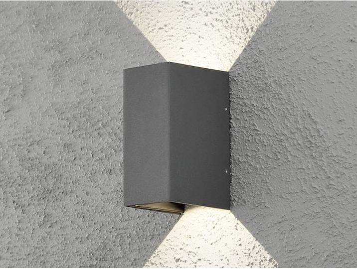 Konstsmide Cremona anthrazitfarben lackiertes Aluminium, klares Acrylglas, individuell verstellbarer Lichtsaustritt 7940-370