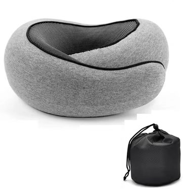 Inspire Essentials CloudRest Memory Foam Travel Neck Pillow dark Gray