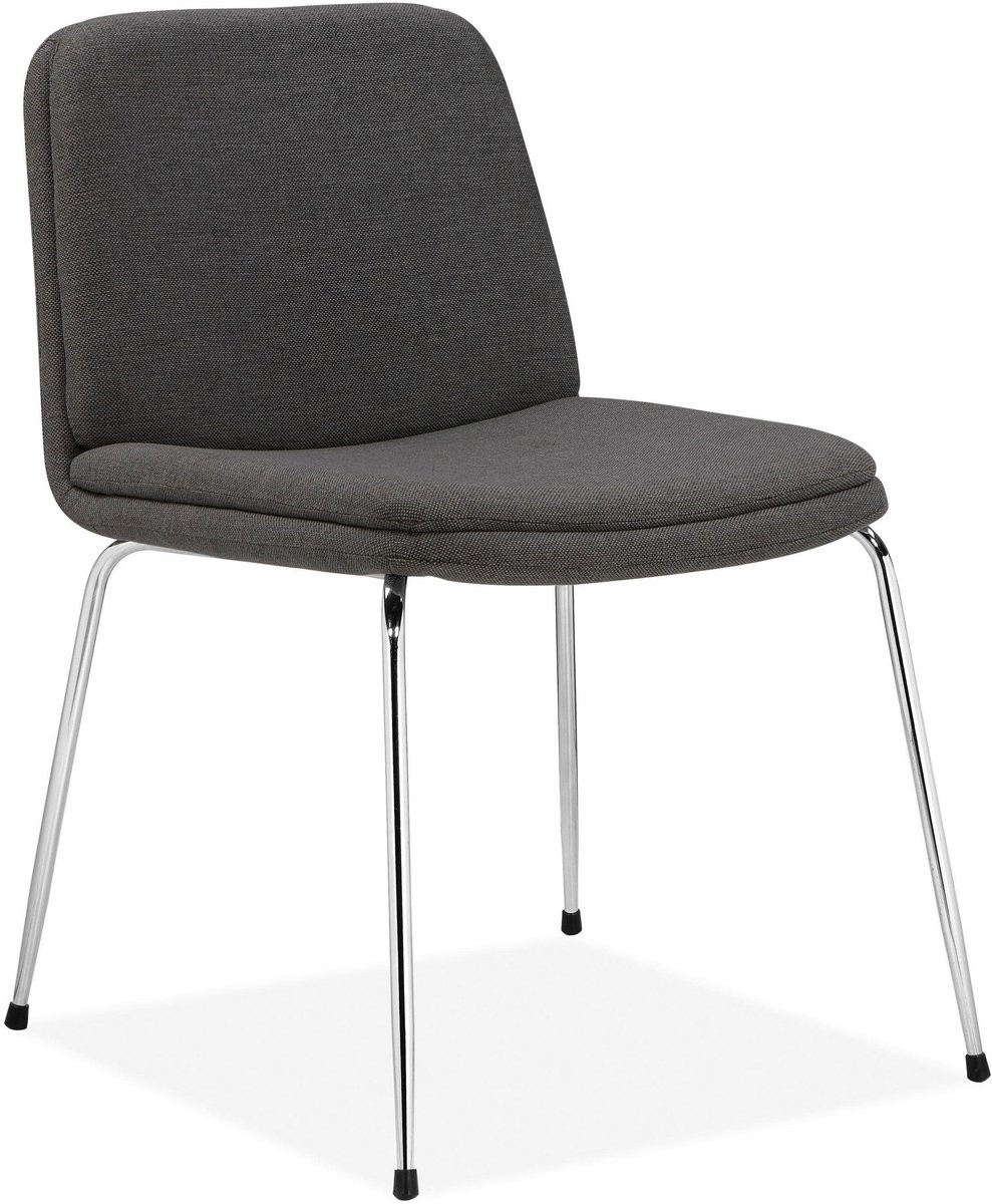 Notio Living Heine Eetkamerstoel - Set van 2 - Antraciet Stof