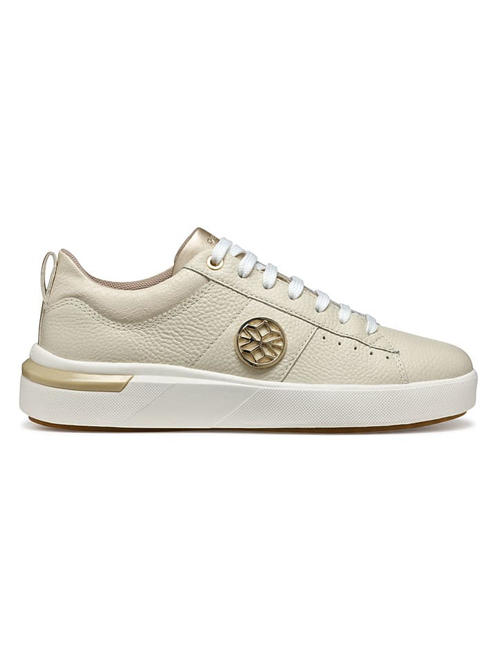 Geox Leder-Sneakers "Dalyla" in Creme - 40