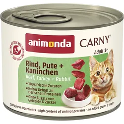 Animonda Carny Adult Rind, Pute + Kaninchen 6x200 g