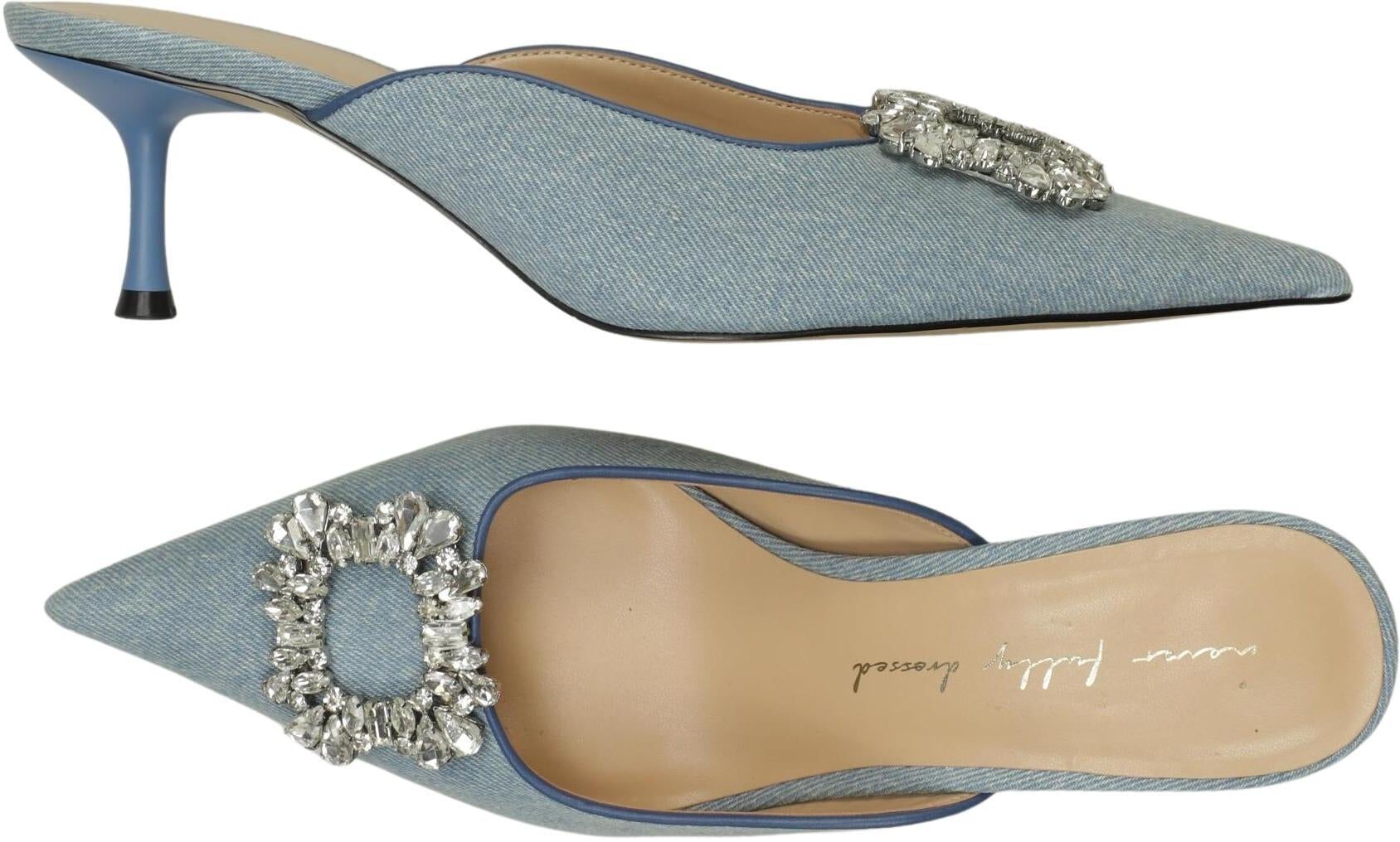 Never Fully Dressed Damen Pumps, Hellblau, Gr. EU 41, kein / Etikett - Second Hand