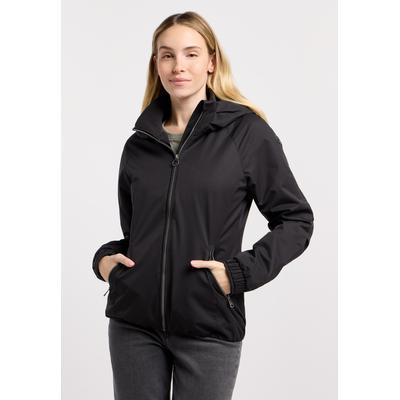 Outdoorjacke RAGWEAR "DIZZIE", Damen, Gr. XXL, schwarz, Web, Obermaterial: 100% Polyester, unifarben, normal, Jacken Outdoorjacke, Wasserabweisend mit Kordelzug am Saum und Reißverschlusstaschen