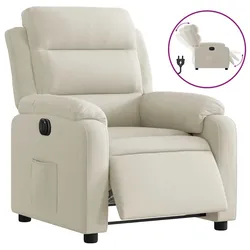 vidaXL Relaxsessel Elektrisch Creme Samt