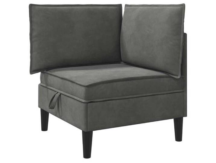 NEUF Sofa de salon/bureau - Sofa - avec rangement - Gris foncé - Velours - 70 x 70 x 82 cm 797870