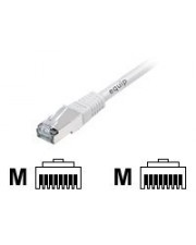 equip Patch-Kabel RJ-45 M bis M 1 m SSTP-Kabel CAT 6a geformt weiß (605710)